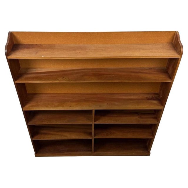A substantial and impressive 20th-century open bookcase, beautifully crafted in walnut and offering an excellent...