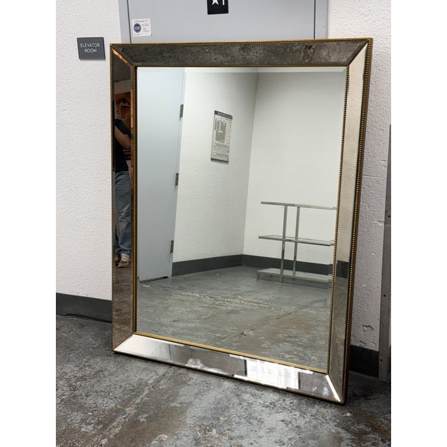 Modern Bassett Mirror Company Venetian Style Beaded Floor Mirror For Sale - Image 3 of 12