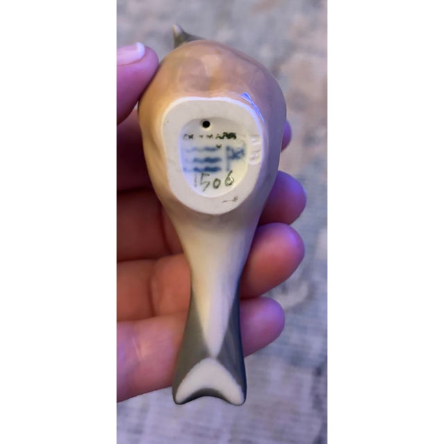 Royal Copenhagan Royal Copenhagen “Crested Tit” Porcelain Figurine For Sale - Image 4 of 8