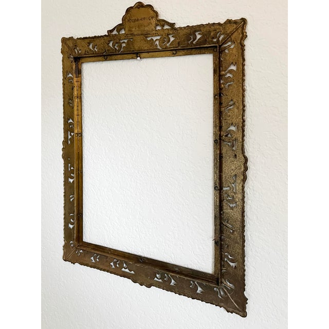 Brass Large Italian Brass Frame, 1960s For Sale - Image 8 of 10