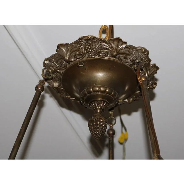 1900 - 1909 ​Antique 1900s French Empire Style Figural Carved Dragons 9 Light Chandelier For Sale - Image 5 of 9
