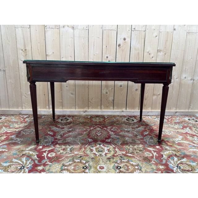 Louis XVI Flat Desk in Mahogany from Jansen, 1890s For Sale - Image 3 of 8