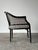 Vintage Black Lacquered Faux Bamboo Barrel-Back Armchair For Sale - Image 10 of 18