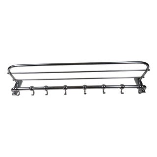 Modern Bauhaus Chrome Wall Coat Rack with Adjustable Hooks, 1920s For Sale