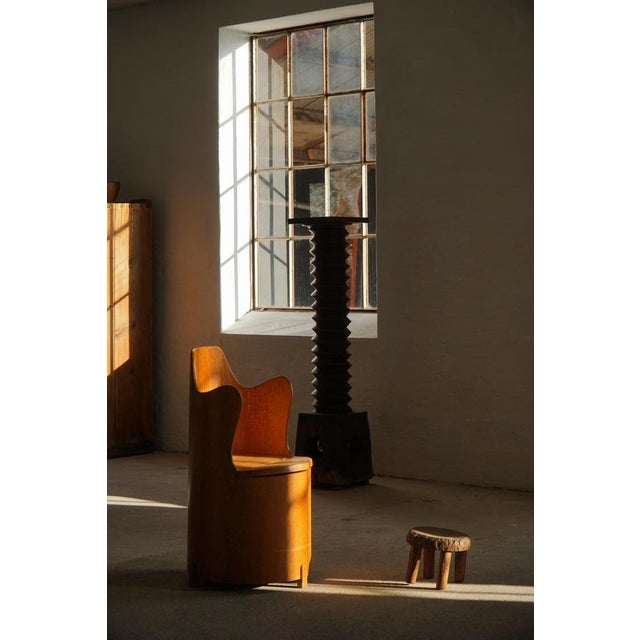 Mid-Century Scandinavian Modern Stump Chair in Pine, 1950s For Sale - Image 11 of 18