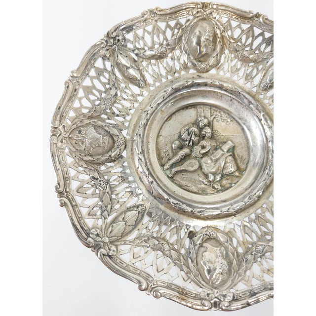 19th Century German or Continental Silver Openwork Tazza or Compote For Sale - Image 4 of 13