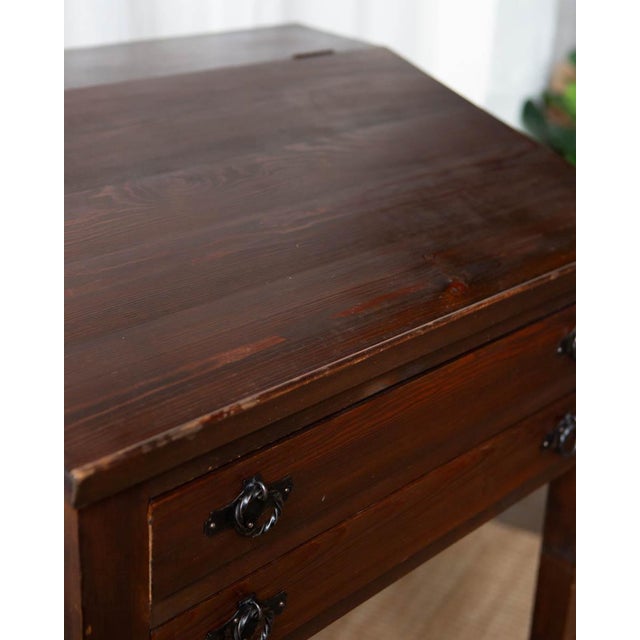 Contemporary Mid 20th Century Scandinavian Pine Standing Desk For Sale - Image 3 of 18