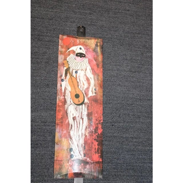 Brass & Metal Plastic Wall Hangings, Italy, 1950s, Set of 2 For Sale - Image 6 of 8