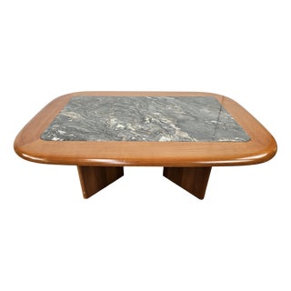 German Coffee Table with Marble Top by Hohnert Design, 1960 For Sale