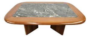 German Coffee Table with Marble Top by Hohnert Design, 1960