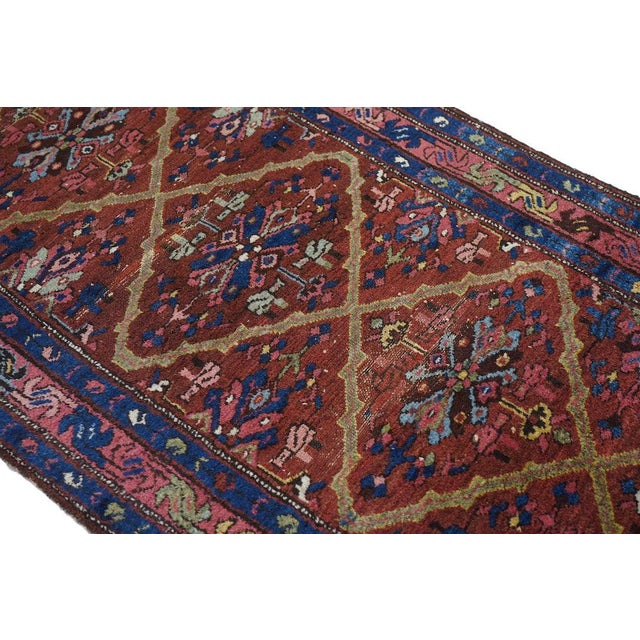 Brown Antique Karajeh Heriz Rug 3'0'' X 9'7'' For Sale - Image 8 of 9