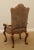 Wood Italian Hoof Foot Upholstered Armchair For Sale - Image 7 of 13