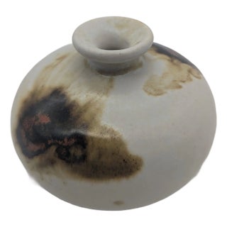 1980s Artist Signed Studio Pottery Bud Vase For Sale