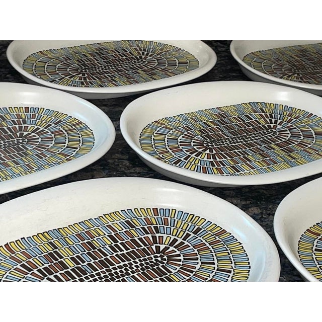 Mid-Century Modern 1970s Yūsuke Aida for Nikko Venture "Sierra" Oblong Platters - Set of 8 For Sale - Image 3 of 11