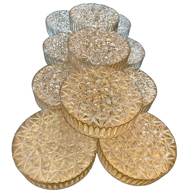 Mid-Century Modern Round Clear Glass Sconces, 1960, Set of 10 For Sale - Image 11 of 11