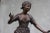Metal French Sculpture of Girl on Wood Base by Ernest Rancoulet For Sale - Image 7 of 12