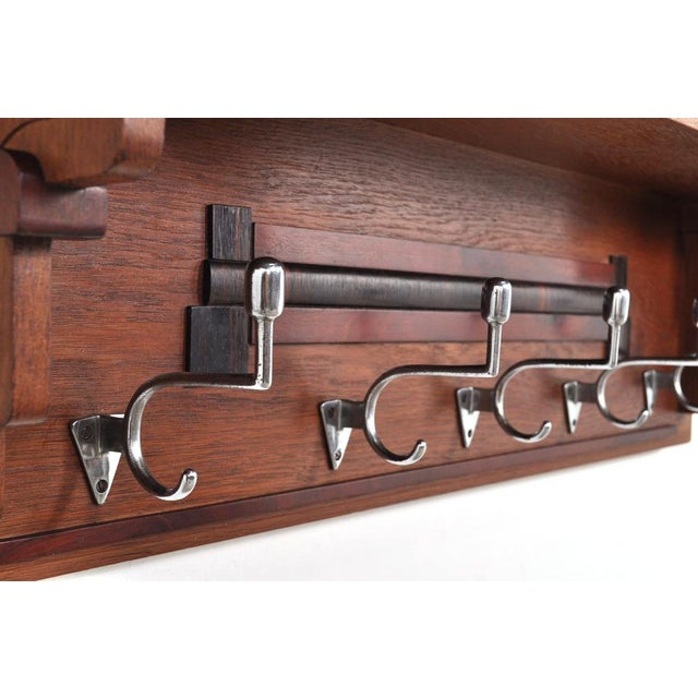 Art Deco Coat Rack in Oak, 1930s For Sale - Image 4 of 11