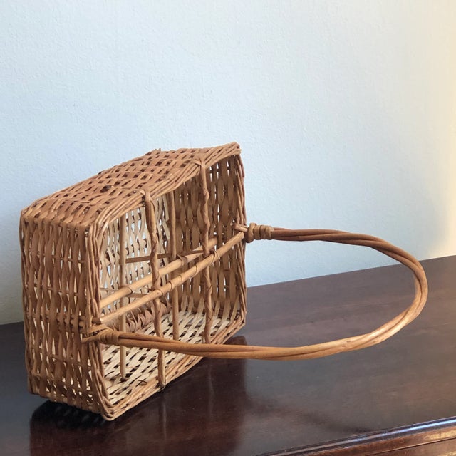 Mid 20th Century 1960s Wicker Drink / Cocktail Caddy For Sale - Image 5 of 12
