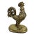 Mid 20th Century Vintage Solid Brass Rooster Figurine For Sale