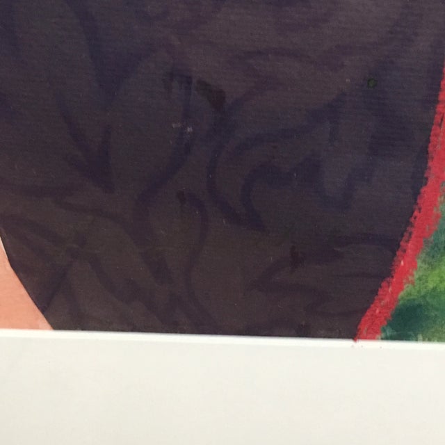 1990s Original Lisa Leventhal Mixed Media Painting For Sale - Image 5 of 6