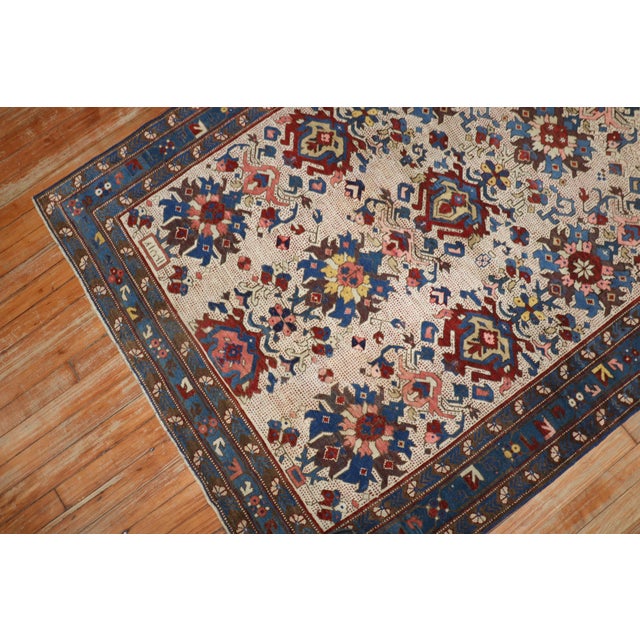Islamic Antique Zeychour Caucasian Kuba Rug - 4'3" x 5'3" For Sale - Image 3 of 7