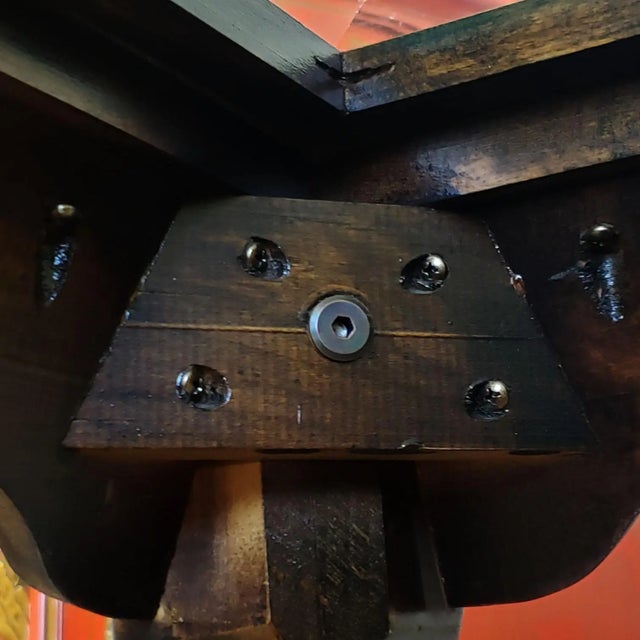 Wood Baker Ming Style Glass Top Wood Side Table With Chow Legs For Sale - Image 7 of 7