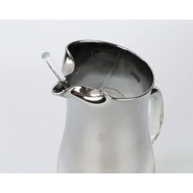 Mid-Century Modern Silver Ombré Pitcher & Stirrer For Sale - Image 3 of 6