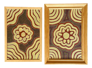 Dacou, Women Ceremony Aboriginal Dot Artworks, 1980s, Paintings on Canvases, Set of 2