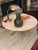 Round Coffee Table with Brass Base and Pink Marble Top, Italy, 1960s For Sale - Image 6 of 8