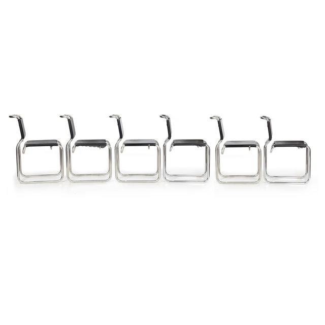 Set of Six Mid Century Modern “Ch66" Dining Chairs by Nicos Zographos For Sale - Image 6 of 16