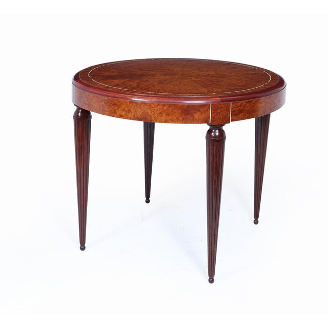 Art Deco French Burr Yew Games Table, 1925, in Flawless conditions. Designed 1920 to 1949