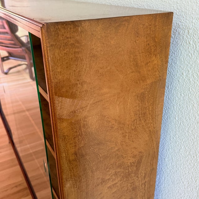 Mid Century Danish Glassfront Bookcase For Sale - Image 12 of 13