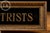 Art Deco Antique Reverse-Painted "Tallimit" Brass-Tone "Optometrists" Sign For Sale - Image 3 of 9
