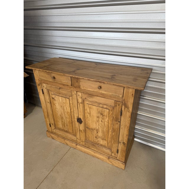 Antique Pine Sideboard Cupboard With Two Drawers From England There are several reasons we selected this sideboard...