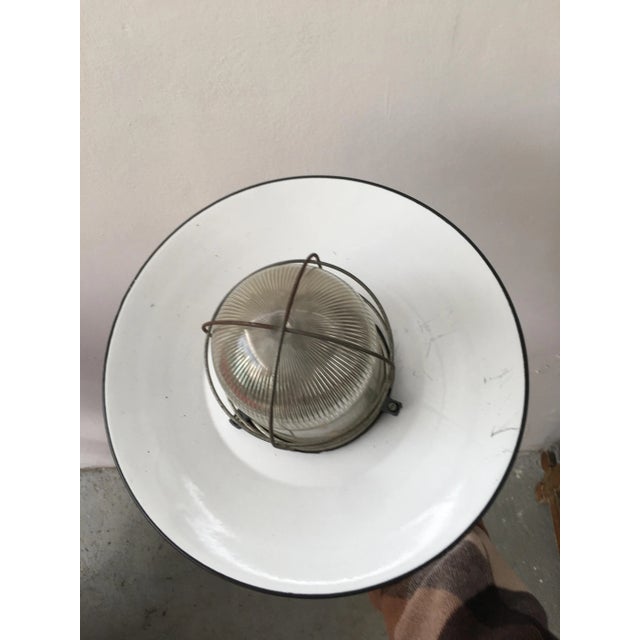 Vintage Black Metal Lamps with Iron Frames, Set of 3 For Sale - Image 4 of 10