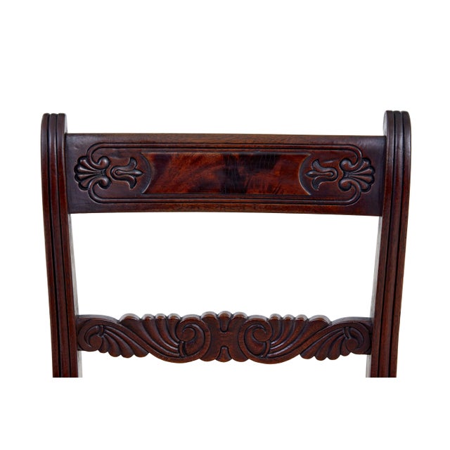 Early 19th Century 19th Century Regency Mahogany Dining Chairs, 1820s, Set of 6 For Sale - Image 5 of 9