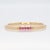 2020s Minimalist Pink Sapphire Band Ring: Solid 14k Gold Jewelry, Size 6.75 For Sale - Image 5 of 8
