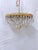 1950's Italian Brass Upside Down Layered Chandelier For Sale - Image 11 of 11