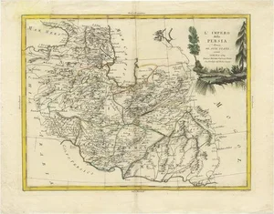 Antique Map of Persia by A. Zatta, 1785