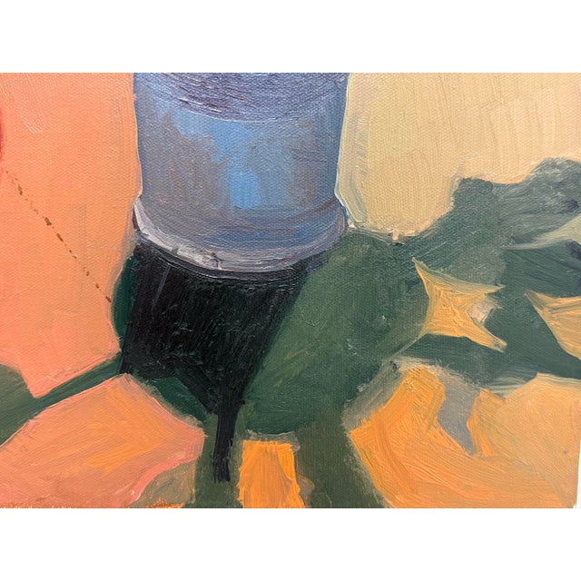 Contemporary Oil on Canvas Still Life of Fruit + Flowers, Unknown Artist For Sale - Image 9 of 12
