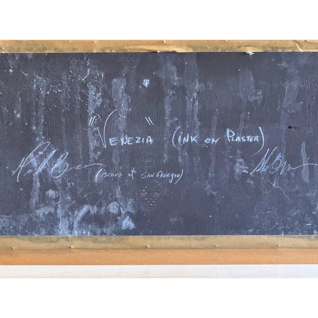 The Twins (Bugagiar) Original Ink on Plaster – "Venezia: Island of San Giorgio" Experience the timeless allure of Venice...