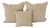 Ethan Allen Custom Pillow Set in Jaguar Camel Fabric — Set of Three For Sale