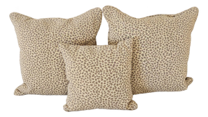 Ethan Allen Custom Pillow Set in Jaguar Camel Fabric — Set of Three