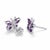 Art Deco Amethyst Butterfly Studs, 925 Silver Handmade Birthstone Studs - A Pair For Sale - Image 3 of 4