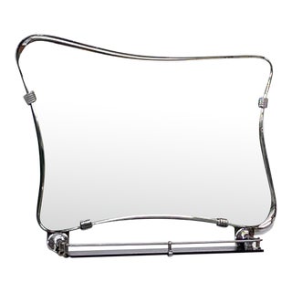 Italian Modern Asymmetrical Mirror With Shelf For Sale