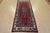 Cabin Hamedan Runner 4’4” X 9’10” Red Wool Vintage Tribal Hand-Knotted Oriental Rug For Sale - Image 3 of 15