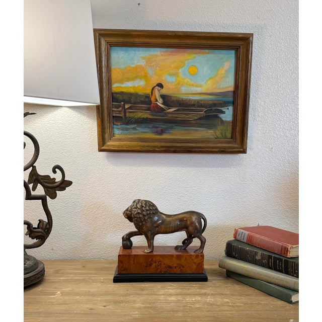 Painting on Canvas 1967, “Alone and Forsaken," a Well-Known Moody Scene Often Attributed to Heinrich Vosberg For Sale - Image 6 of 9