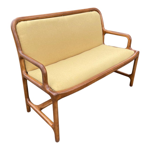 Mid-Century Modern 1960s Ole Wanscher Style Bench Settee For Sale - Image 3 of 5