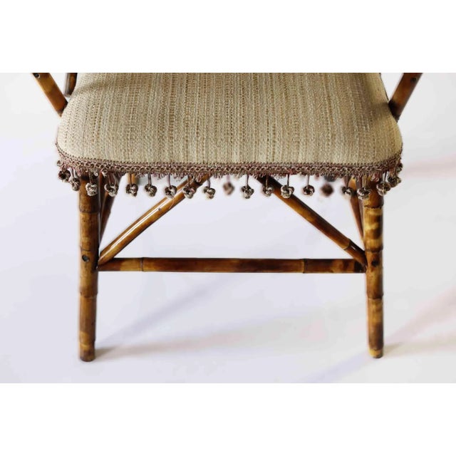 Antique Asymmetrical Bamboo Chair For Sale - Image 4 of 8