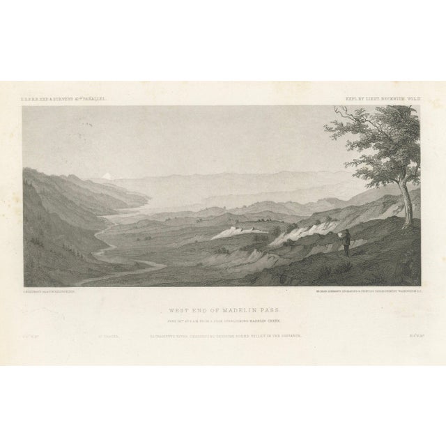 Beckwith, California Landscape, Madelin Pass & Sacramento River, 1861, Print For Sale - Image 9 of 9